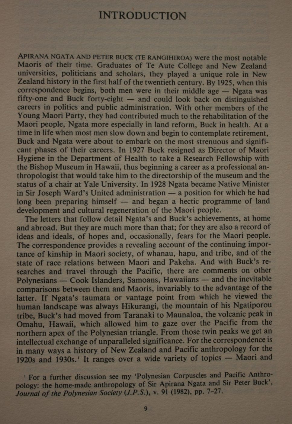 Na To Hoa Aroha: From Your Dear Friend: The Correspondence Between Sir Apirana Ngata and Sir Peter Buck, Volume 1 (1925-1929) Edited by M. P. K. Sorrenson. 1986, First Edition. VERY SCARCE.