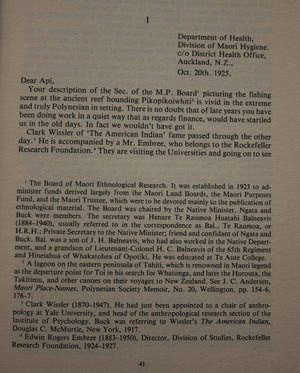 Na To Hoa Aroha: From Your Dear Friend: The Correspondence Between Sir Apirana Ngata and Sir Peter Buck, Volume 1 (1925-1929) Edited by M. P. K. Sorrenson. 1986, First Edition. VERY SCARCE.