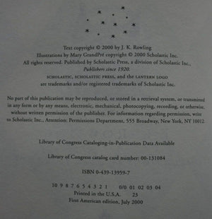 Harry Potter and the ­Goblet of Fire By J. K. Rowling, Illustrated by Mary Grandpré. 2000, First Edition, First Printing. Number line 10 through to 1.