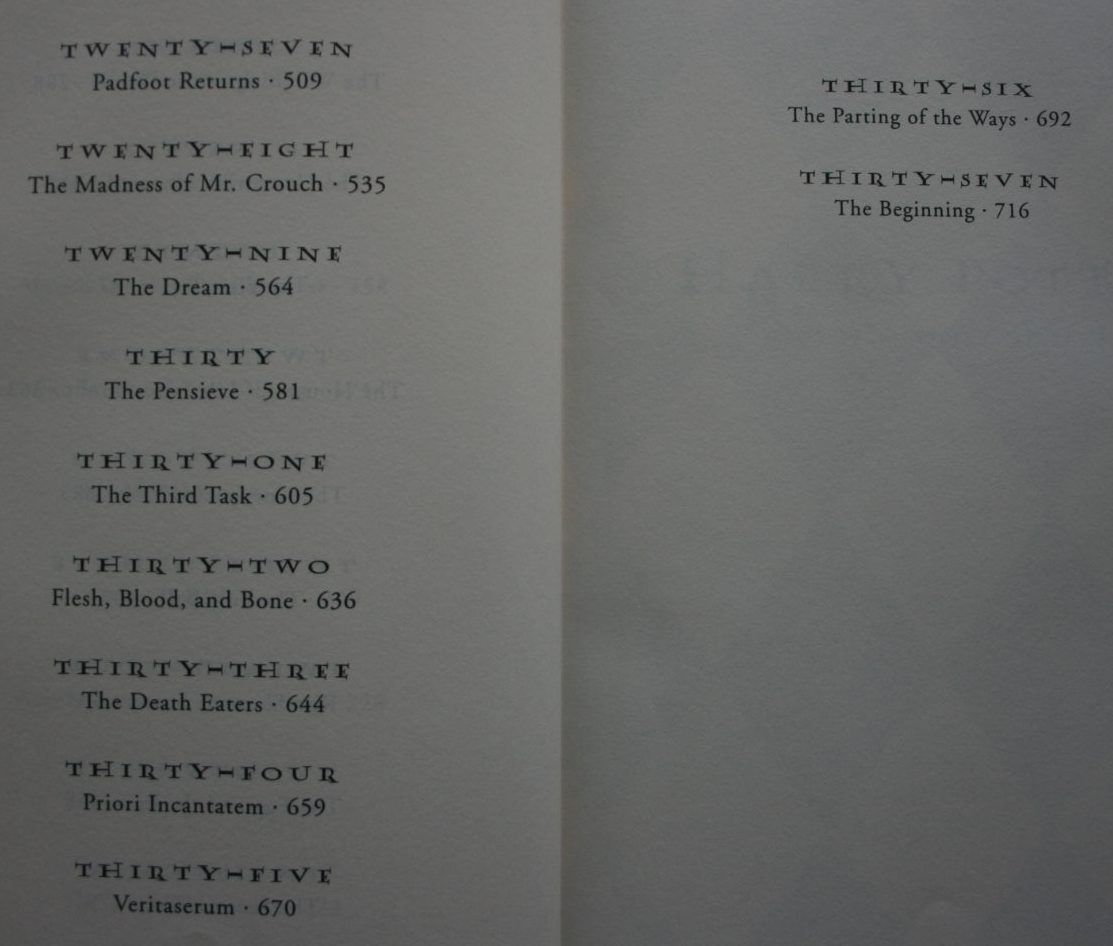 Harry Potter and the ­Goblet of Fire By J. K. Rowling, Illustrated by Mary Grandpré. 2000, First Edition, First Printing. Number line 10 through to 1.