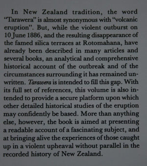 Tarawera the Volcanic Eruption of 10 June 1886 By Ronald F. Keam. FIRST EDITION. VERY SCARCE.