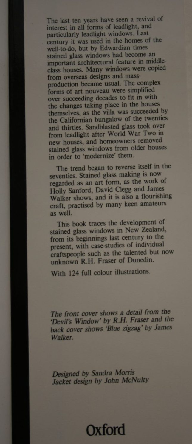 In the Light of the Past: Stained Glass Windows in New Zealand Houses by Jock Phillips and Chris Maclean.