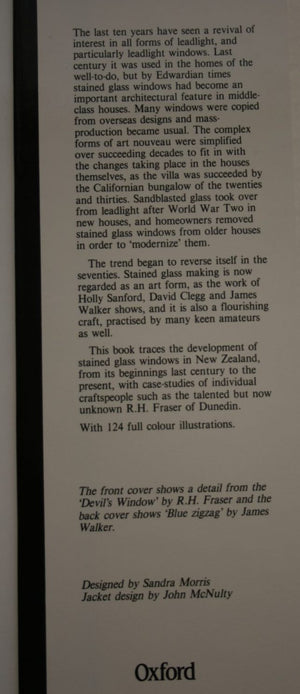 In the Light of the Past: Stained Glass Windows in New Zealand Houses by Jock Phillips and Chris Maclean.