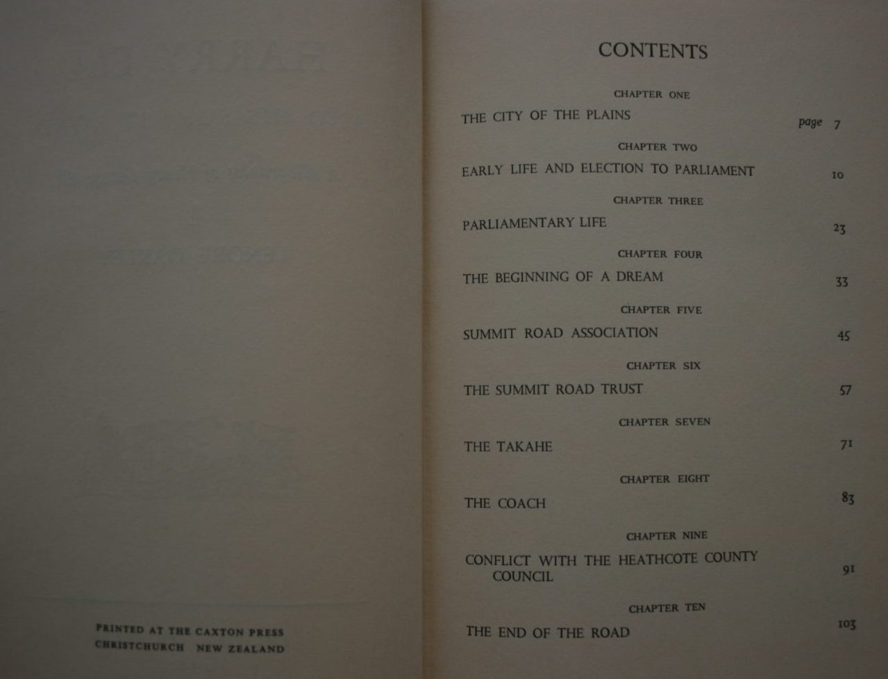 Harry Ell and His Summit Road : a Biography of Henry George Ell by Lenore Oakley.