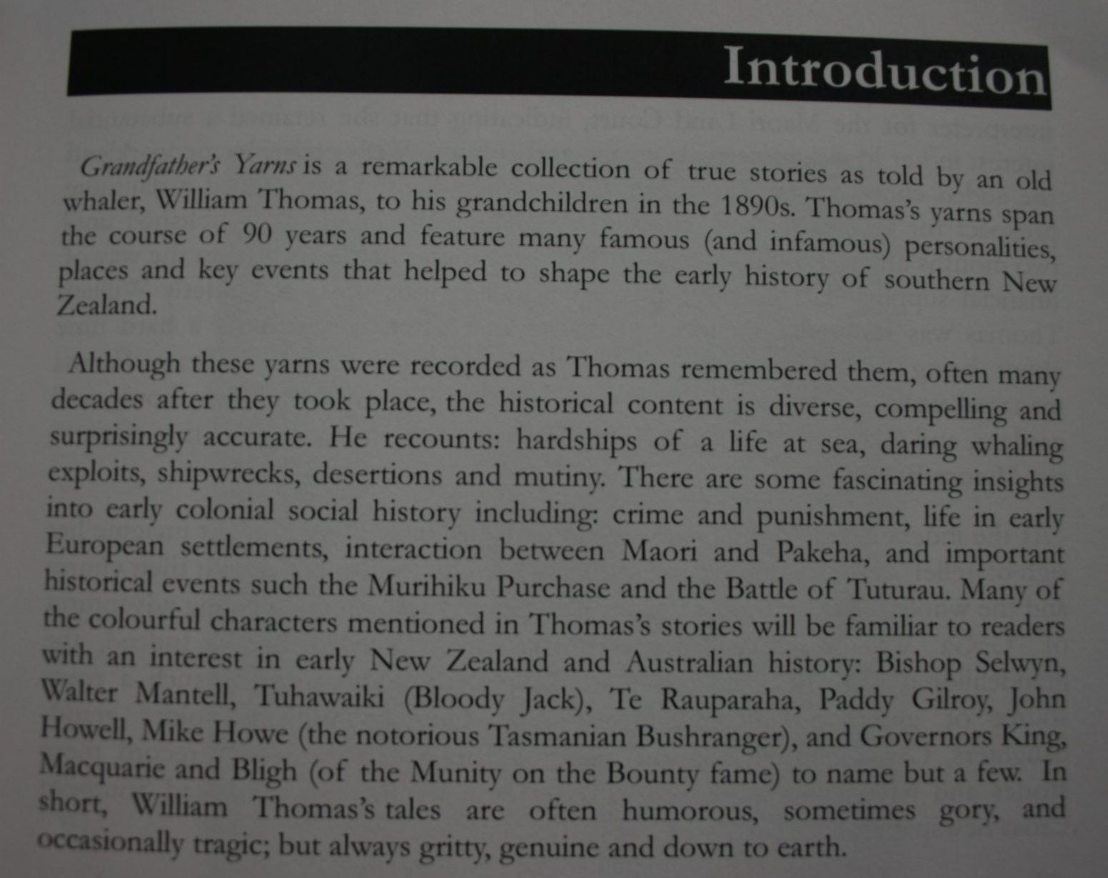 Grandfather's Yarns Old Time Echoes of the 19th Century : Tales of Early Southland & Otago By William Thomas.