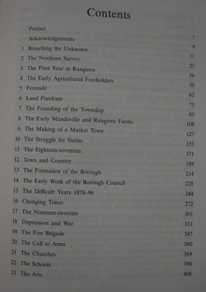 Rangiora: The Passing Years and People in a Canterbury Country Town by D. N. Hawkins. SCARCE, SIGNED BY AUTHOR.