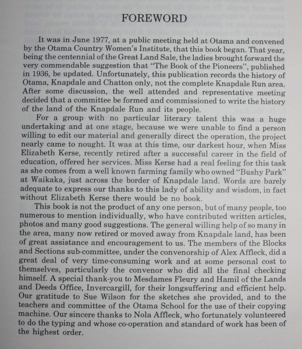 The Knapdale Run - Its Land and Its People. Edited by Elizabeth Kerse. SIGNED BY AUTHOR, SCARCE.