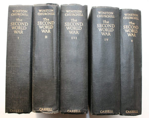 The Second World War Volumes 1 - 5. by Winston S. Churchill. ALL ARE FIRST AUSTRALIAN EDITIONS.