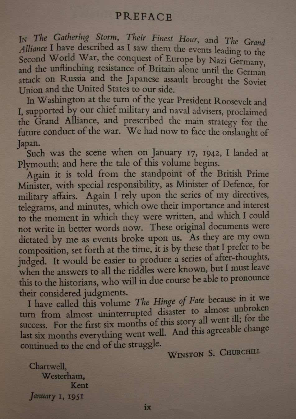 The Second World War Volumes 1 - 5. by Winston S. Churchill. ALL ARE FIRST AUSTRALIAN EDITIONS.