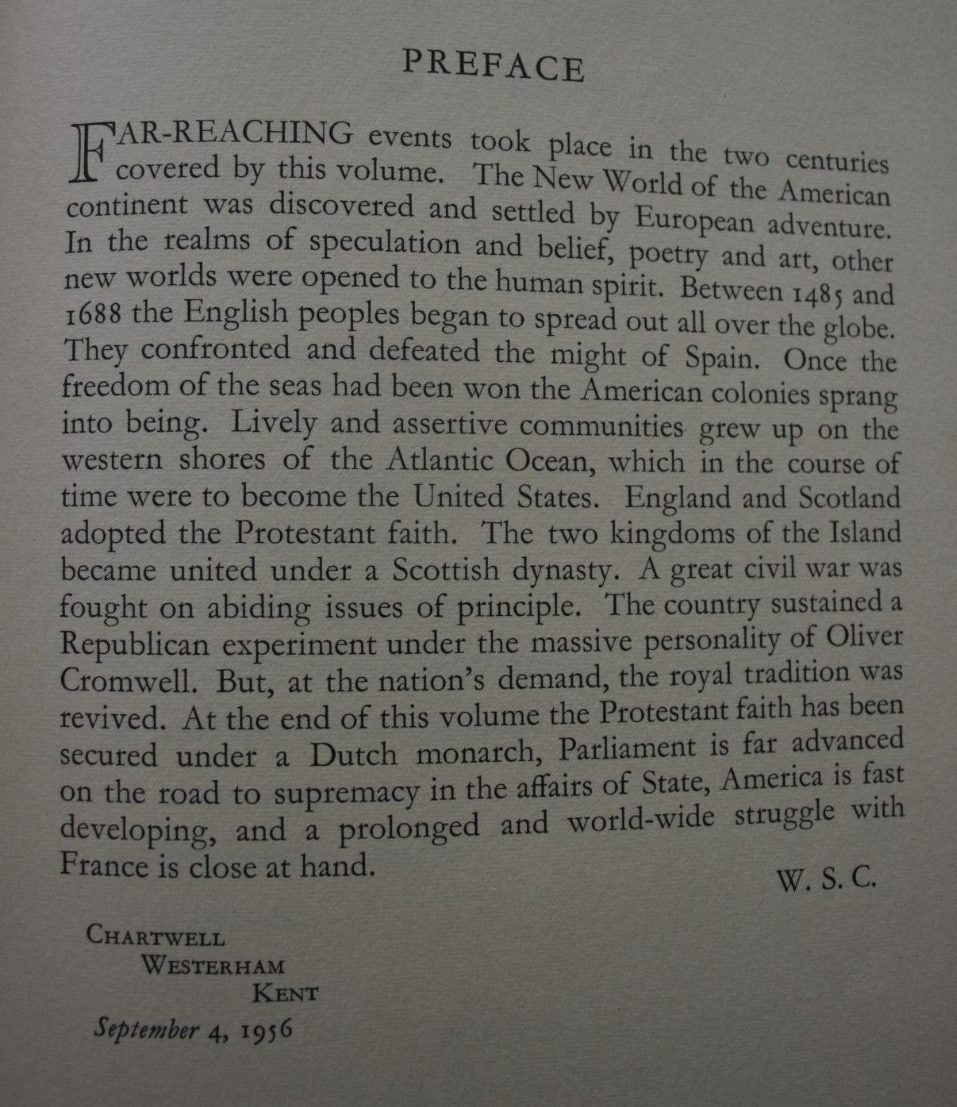 A History of the English Speaking Peoples (4 volumes) by Winston S. Churchill. ALL ARE FIRST BRITISH EDITIONS.