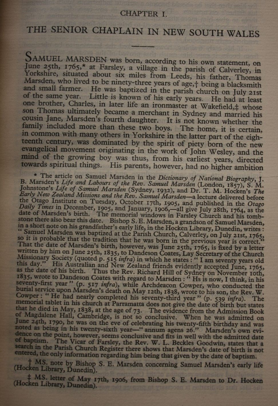 The Letters and Journals of Samuel Marsden 1765-1838 by John R Elder (ED). SIGNED BY EDITOR. LIMITED FIRST EDITION of 1000 copies.