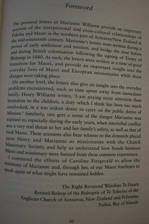 Letters from the Bay of Islands, The Story of Marianne Williams by Caroline Fitzgerald [editor]. first edition. SCARCE IN HARDBACK.