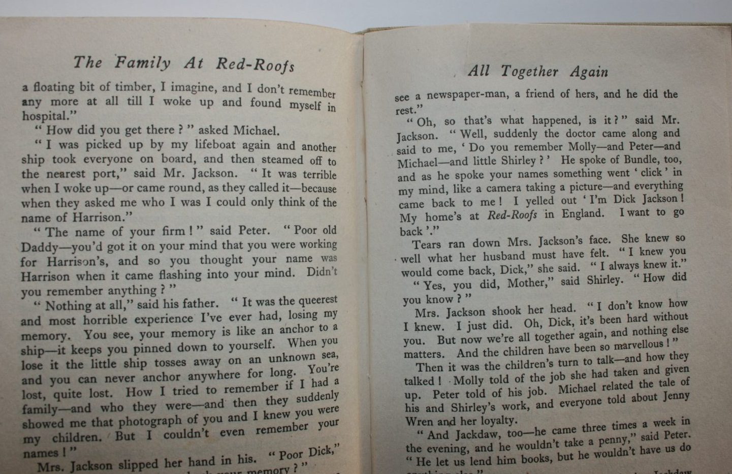 The Family At Red-Roofs. by Enid Blyton. 1945 First Edition with jacket