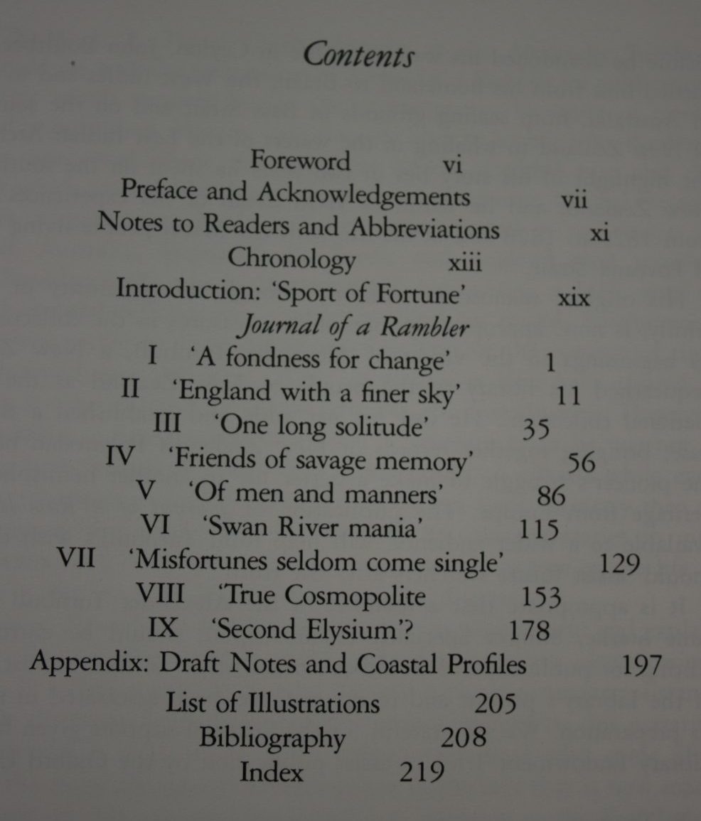 The Journal of a Rambler: The Journal of John Boultbee by June Starke. 1986. FIRST EDITION. VERY SCARCE.