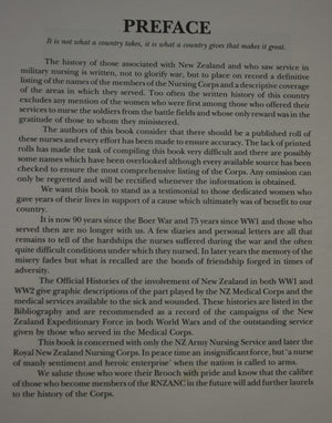 New Zealand Military Nursing: A History of the R.N.Z.N.C. Boer War to Present Day by Sherayl Kendall &amp; David Corbett. SIGNED BY CORBETT.