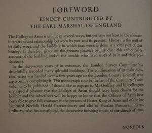 The College of Arms, Queen Victoria Street : being the sixteenth and final monograph of the London Survey Committee / by Walter H. Godfrey,  assisted by Sir Anthony Wagner.