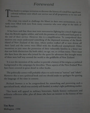 Forest Rangers a History of the Forest Rangers during the New Zealand Wars By Richard Stowers.