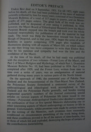 Forest Lore of the Maori With Methods of Snaring, Trapping, and Preserving Birds and Rats, Uses of Berries, Roots, Fern-Roots, and Forest Products, with Mythological Notes on Origins, Karakia Used etc by Elsdon Best.