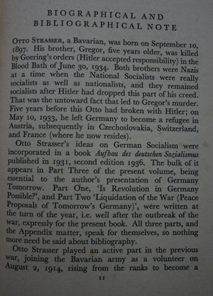 Germany Tomorrow by Otto Strasser. (Author of Hitler and I).