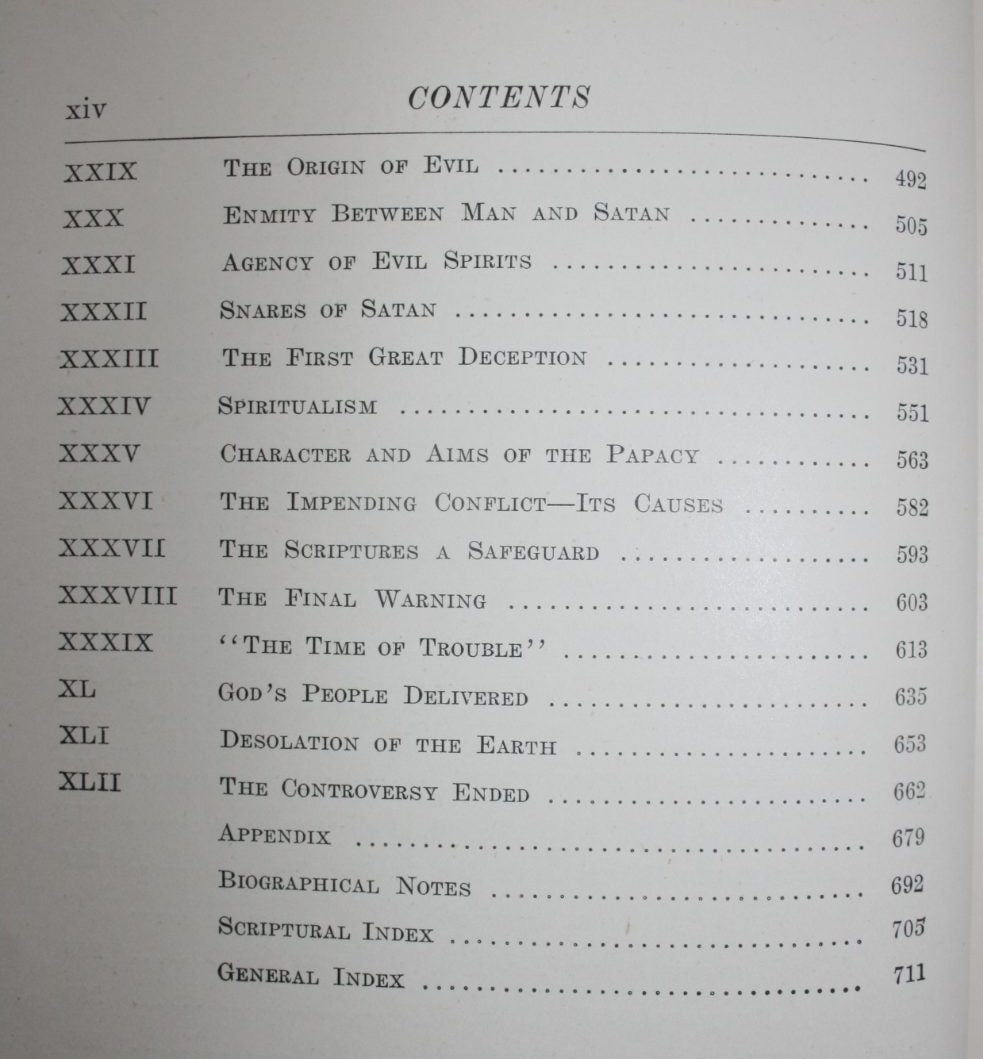 The Great Controversy between Christ and Satan during the Christian dispensation by Ellen G. White.