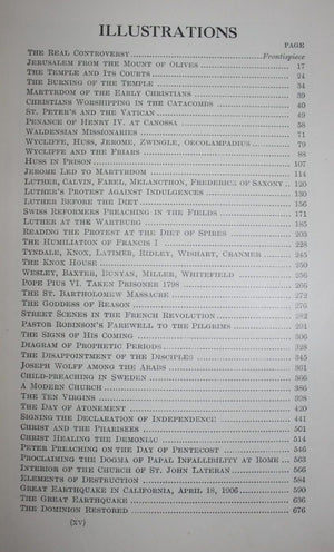 The Great Controversy between Christ and Satan during the Christian dispensation by Ellen G. White.