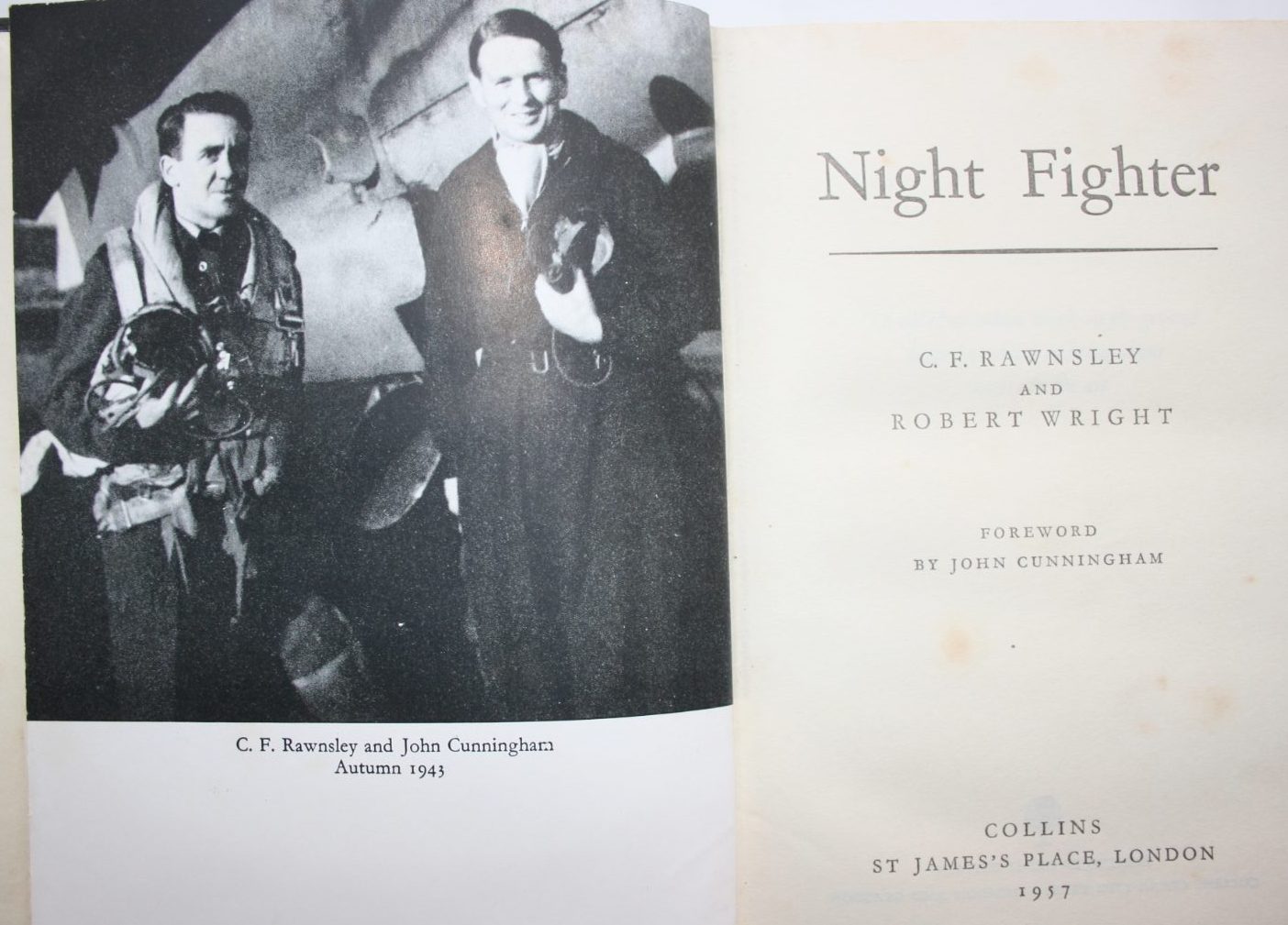 Night Fighter (RAF WW2). By C F Rawnsley, Robert Wright.