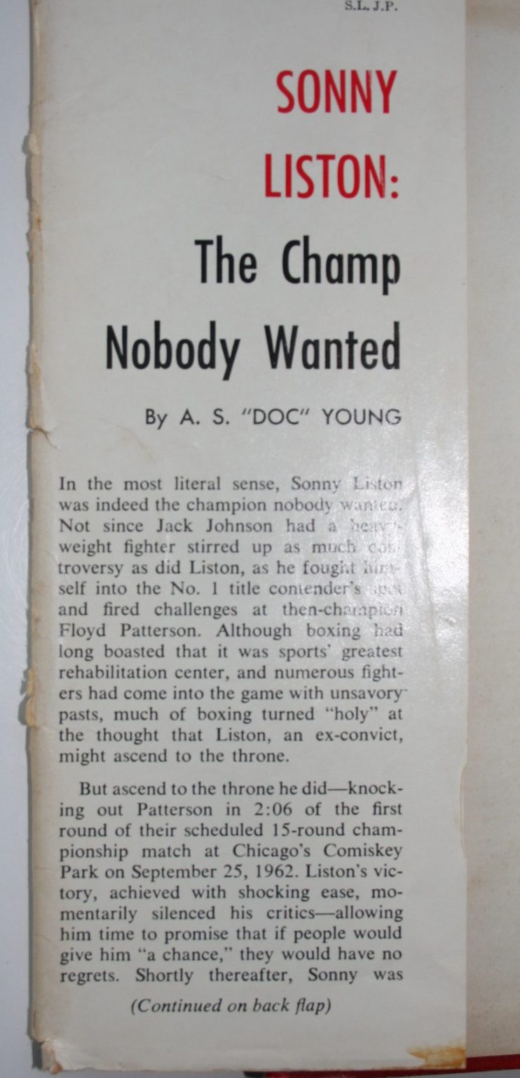 Sonny Liston: The Champ Nobody Wanted BY A.S. (Doc) Young. 1963, first edition.