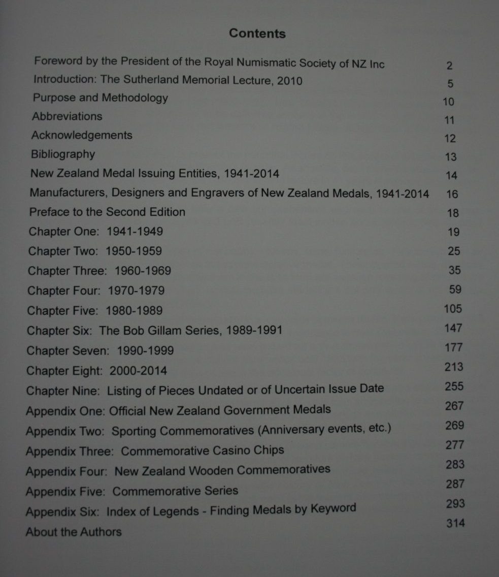 New Zealand Commemorative Medals : 1941-2014 (2nd revised and updated) By Hamish MacMaster; Martin Purdy.