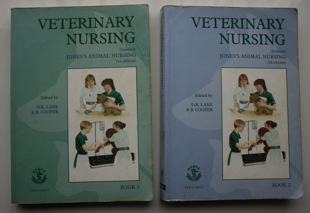 Veterinary Nursing. Pergamon Veterinary Handbook. Book one and two. By D.R. Lane,  Barbara Cooper.