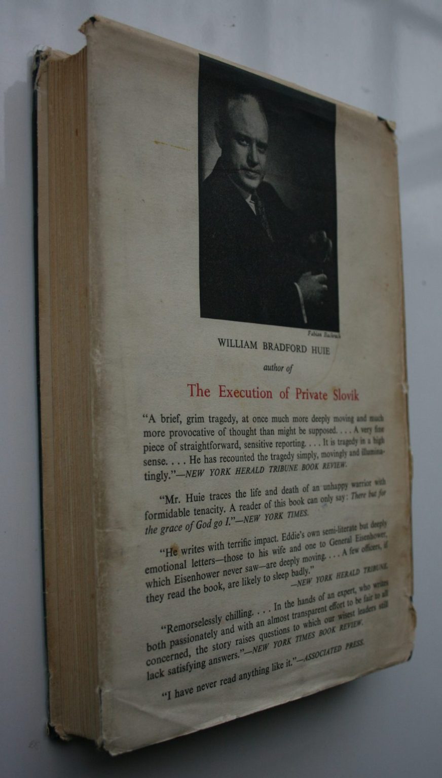 The Execution of Private Slovik. 1954 First Edition. By William Bradford Huie