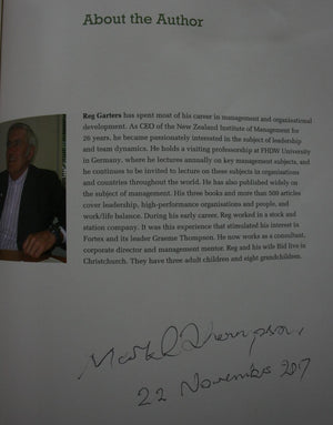 More Paddocks to Plough: The Life and Legacy of Graeme Thompson BY Reg Garters. Signed by Mark Thompson (brother of Graeme) on first page plus SIGNED BY GRAEME THOMPSON