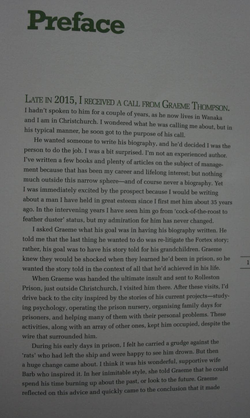 More Paddocks to Plough: The Life and Legacy of Graeme Thompson BY Reg Garters. Signed by Mark Thompson (brother of Graeme) on first page plus SIGNED BY GRAEME THOMPSON