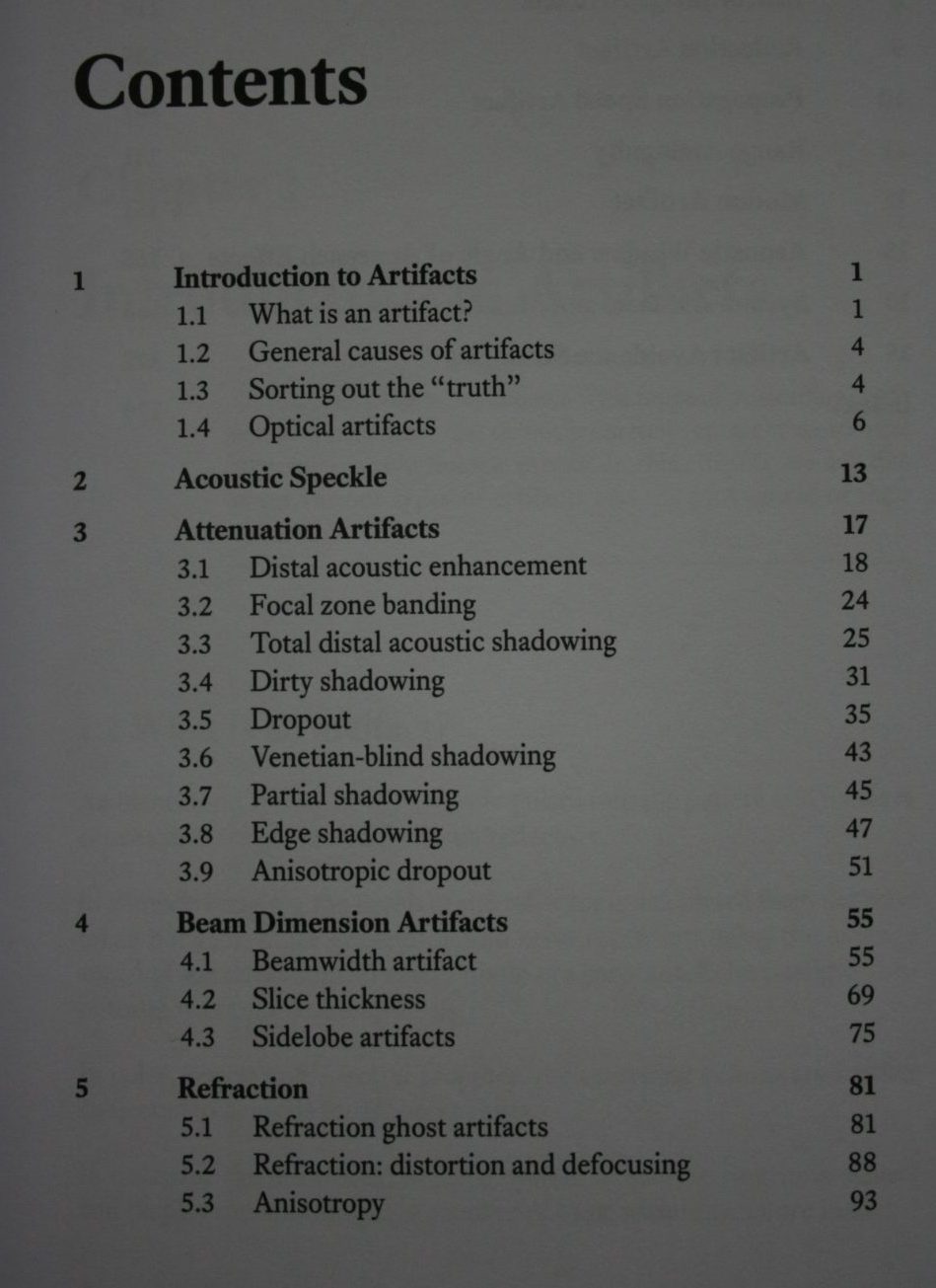 Artifacts in Diagnostic Medical Ultrasound: Grayscale Artifacts by Necas, Martin