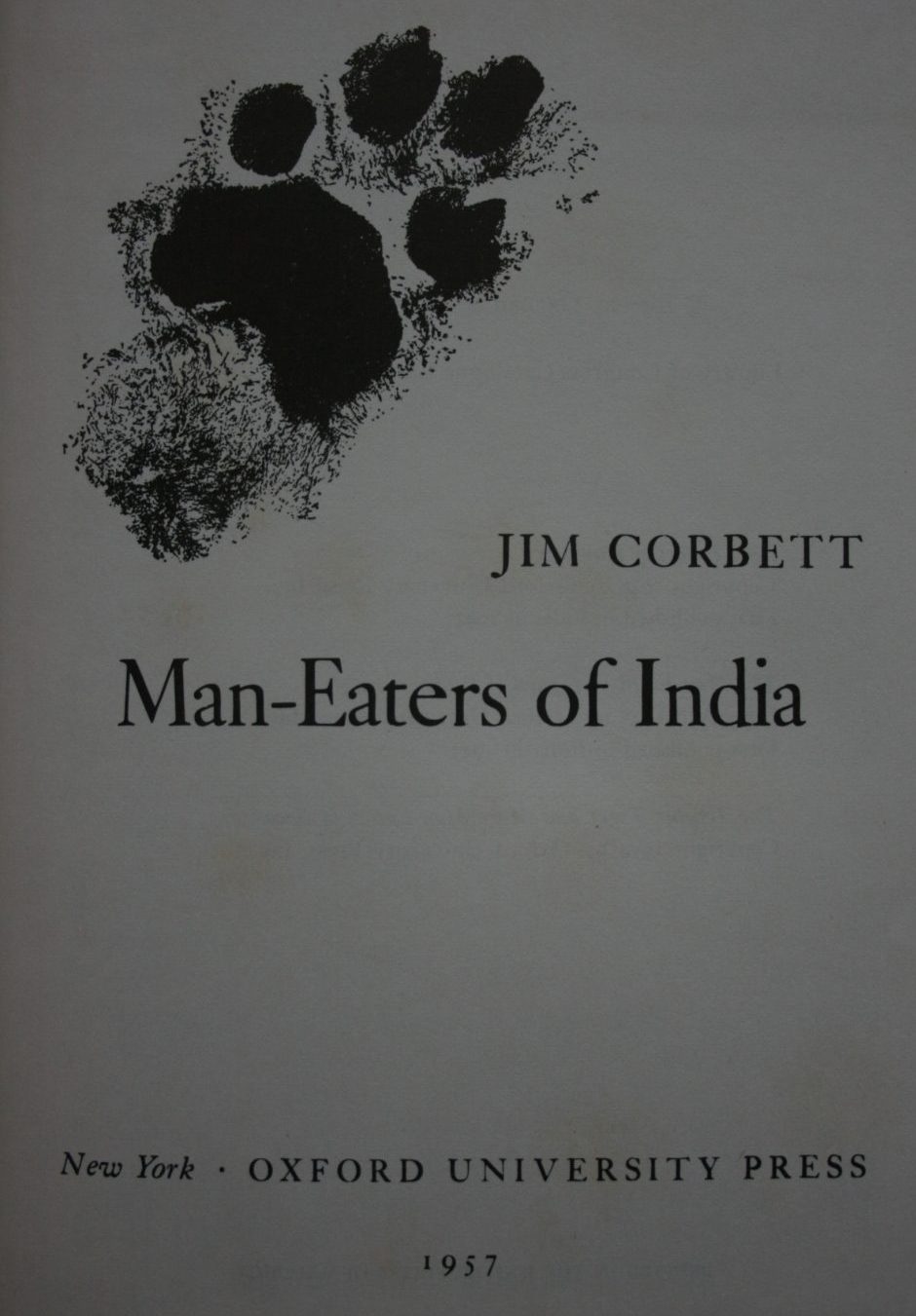 Man-Eaters of India. By Jim Corbett