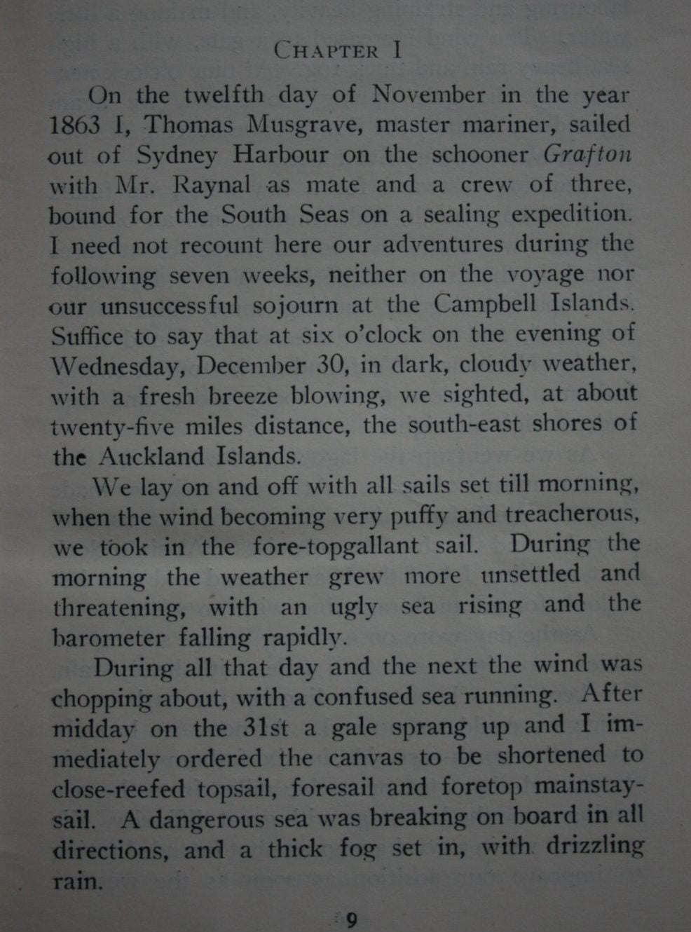 Castaway On The Aucklands The Wreck Of The Grafton, From The Private Journals Of Thomas Musgrave. (Master Mariner)