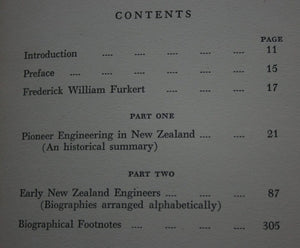 Early New Zealand Engineers by F W Furkert. 1953, first edition.