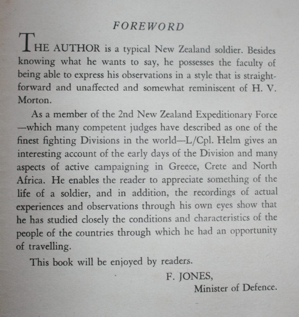 Fights & Furloughs in the Middle East By a Kiwi of the 2nd NZEF : A S Helm.