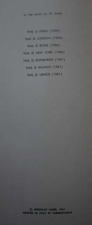 This is Paris, This is Venice, This is London (3 books) by Sasek, Miroslav. All 3 books.