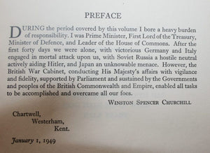 The Second World War. Volumes 1 - 5. by Winston S. Churchill.