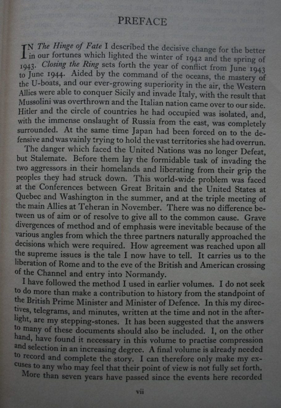 The Second World War. Volumes 1 - 5. by Winston S. Churchill.