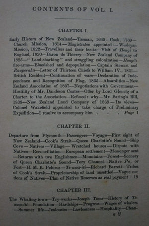 Adventure in New Zealand. Vol. 1 and Vol 2 by E.J. Wakefield. Volume One - Softback, good condition, heavily tanned and foxed, shelf wear - from 1839 to 1844