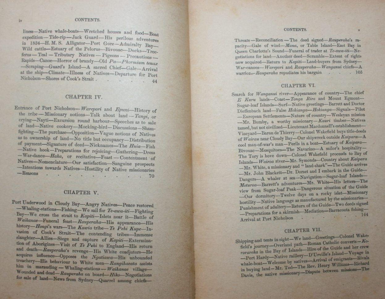 Adventure in New Zealand. Vol. 1 and Vol 2 by E.J. Wakefield. Volume One - Softback, good condition, heavily tanned and foxed, shelf wear - from 1839 to 1844