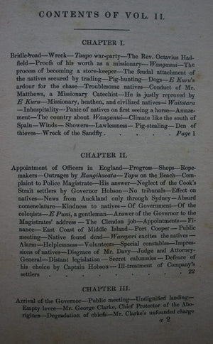Adventure in New Zealand. Vol. 1 and Vol 2 by E.J. Wakefield. Volume One - Softback, good condition, heavily tanned and foxed, shelf wear - from 1839 to 1844