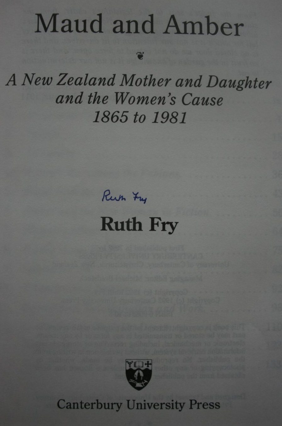 Maud and Amber. New Zealand mother and daughter and the women's cause, 1865-1981