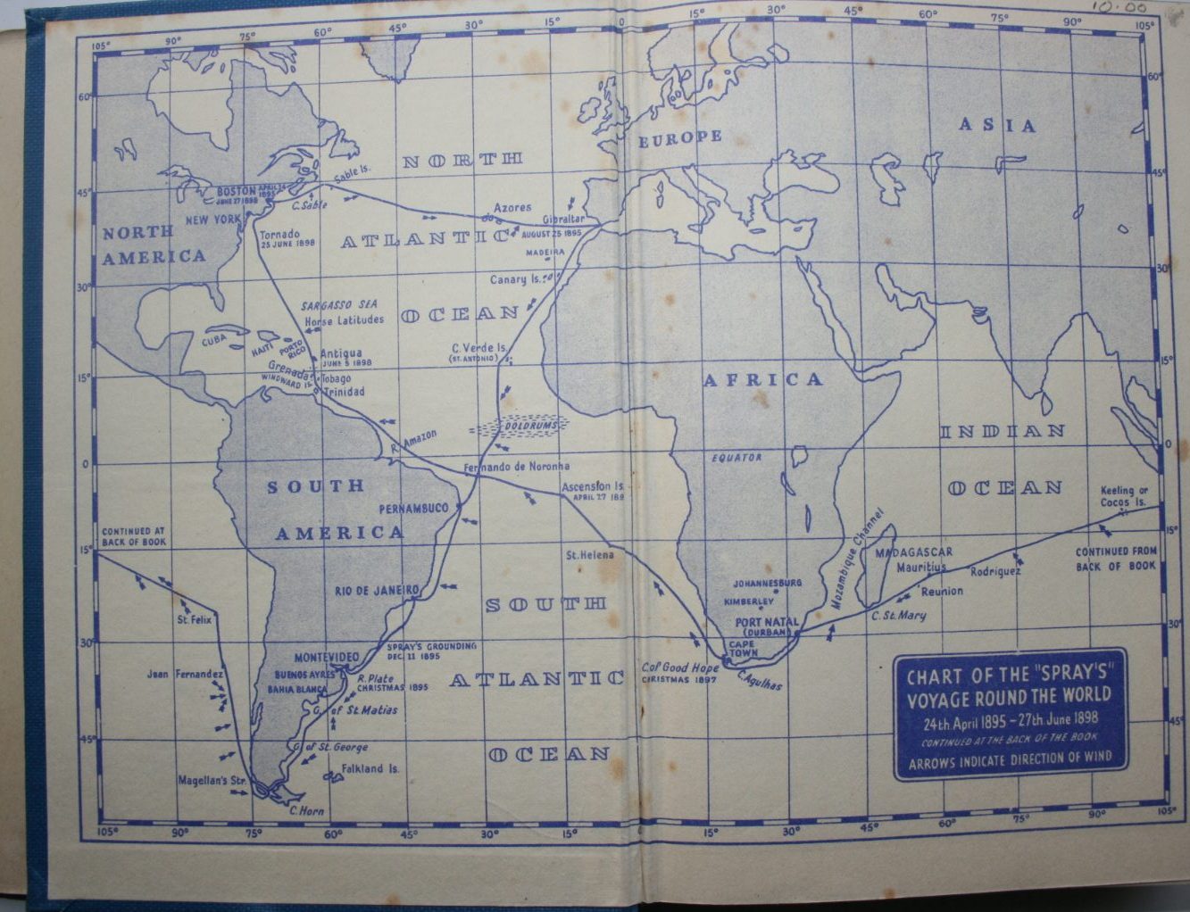 Sailing alone around the world and Voyage of the Liberade. By Captain Joshua Slocum (1949)