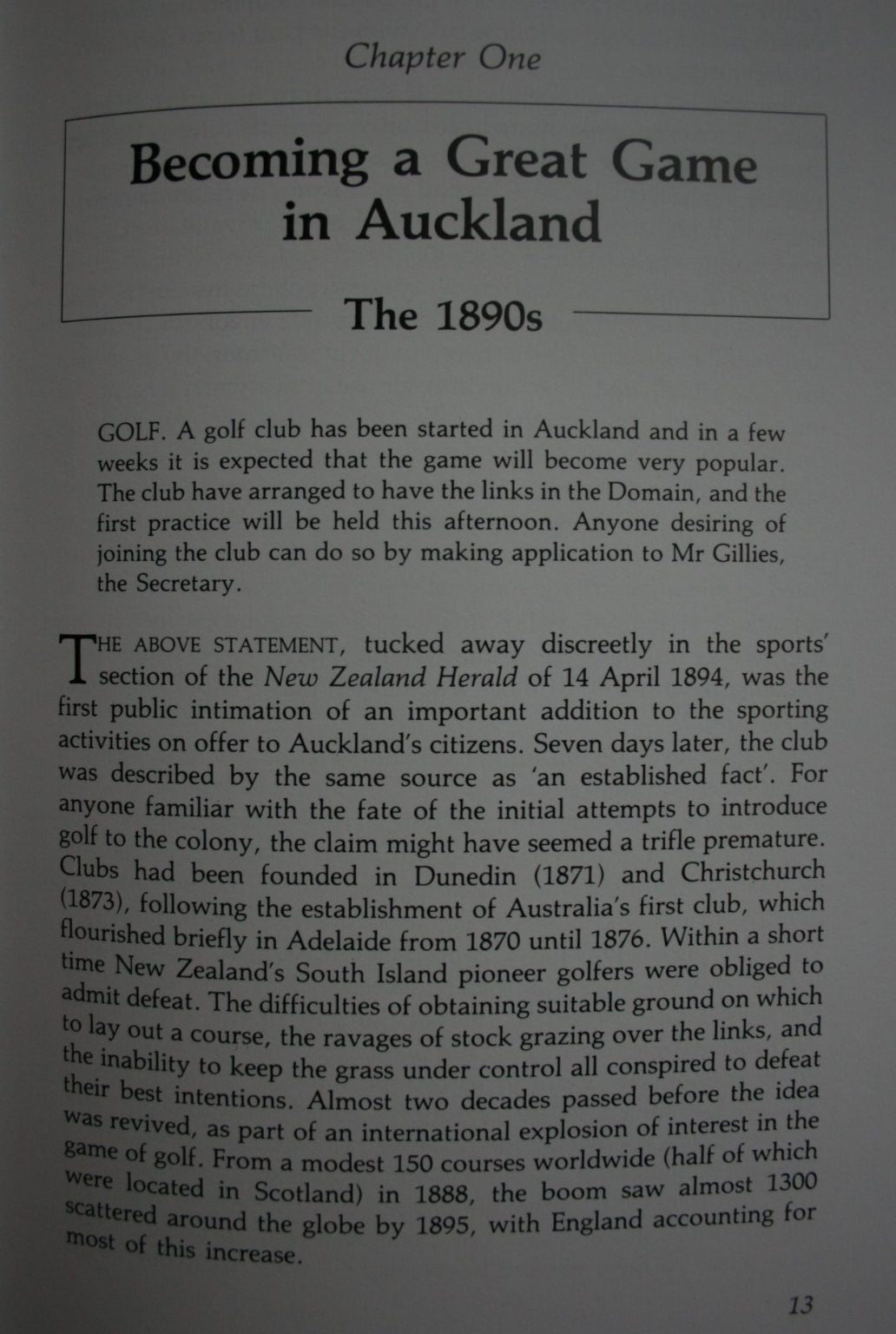 Far And Sure. The Auckland Golf Club 1894 - 1994. By Derek A Dow