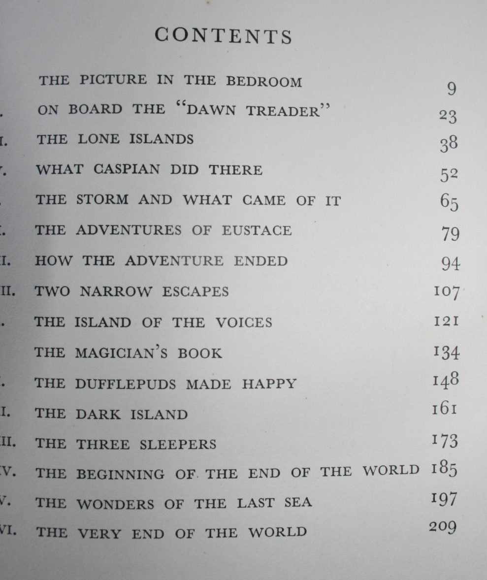 The Voyage of the Dawn Treader by C. S. Lewis. 1952, FIRST EDITION, FIRST PRINTING.