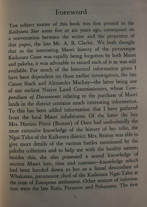 Kaikoura Coast, Maori History, Traditions and Place-Names by W J Elvy.