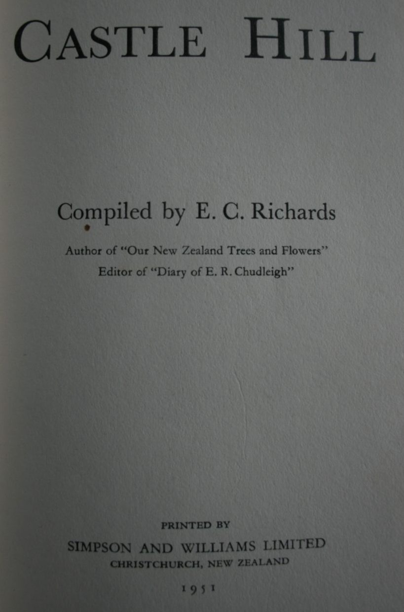 Castle Hill compiled by E. C. Richards.