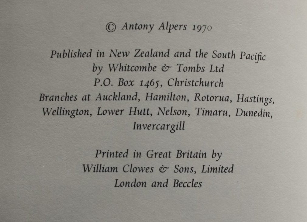 Legends of the South Sea: The world of the Polynesians seen through their myths and legends, poetry and art. By Antony Alpers